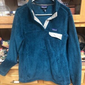Patagonia Women’s Teal Pullover Fleece Sweater women’s large